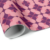 Abstract geometrisch patroon in roze en Paarse too Cadeaupapier (Rol Hoek)