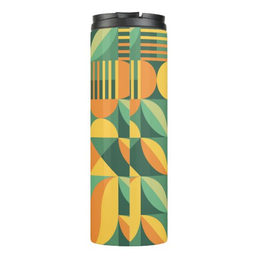 Abstract geometrisch patroon in Scandinavië Thermosbeker (Achterkant)