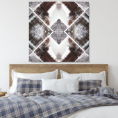 Abstract Geometrisch Patroon in Winter Canvas Afdruk (Insitu (Slaapkamer))