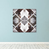 Abstract Geometrisch Patroon in Winter Canvas Afdruk (Insitu (Houten vloer))