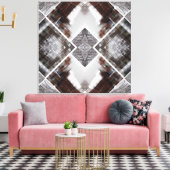 Abstract Geometrisch Patroon in Winter Canvas Afdruk (Insitu (Woonkamer))
