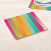 Abstract geometrisch patroon kartonnen onderzetters (Schuin)