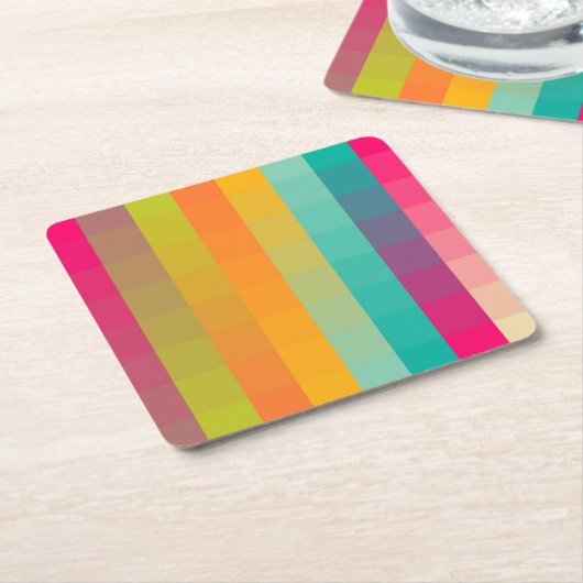 Abstract geometrisch patroon kartonnen onderzetters (Schuin)