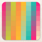 Abstract geometrisch patroon kartonnen onderzetters (Voorkant)