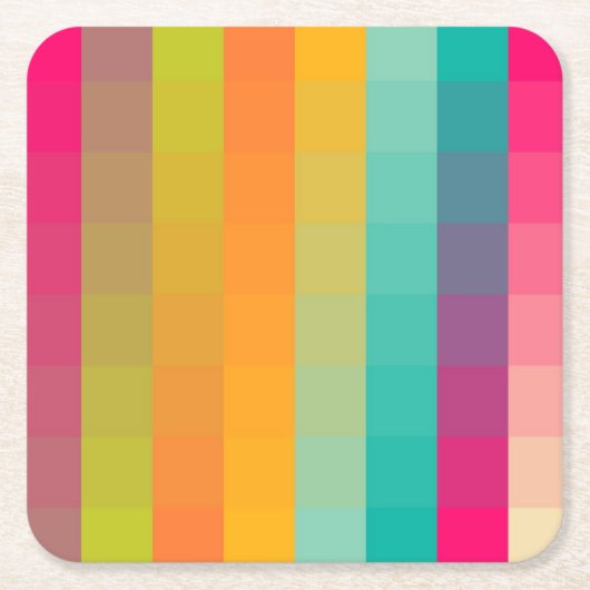 Abstract geometrisch patroon kartonnen onderzetters (Voorkant)