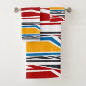 Abstract, geometrisch patroon, kleurrijk bad handdoek (Insitu)
