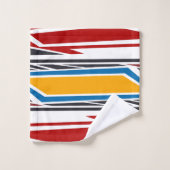 Abstract, geometrisch patroon, kleurrijk bad handdoek (Wasdoekje)