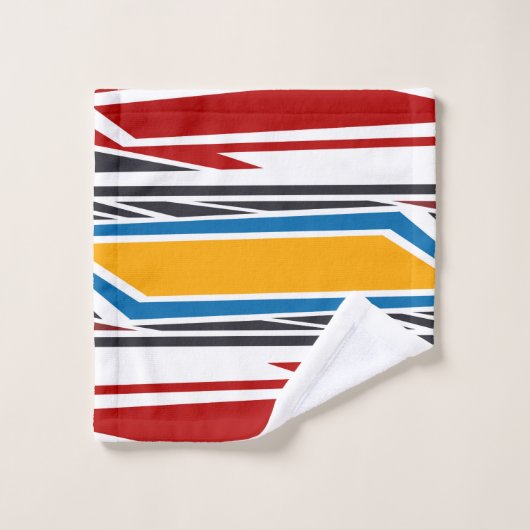 Abstract, geometrisch patroon, kleurrijk bad handdoek (Wasdoekje)