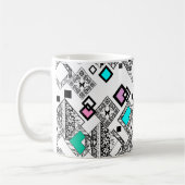 Abstract geometrisch patroon koffiemok (Links)