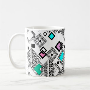 Abstract geometrisch patroon koffiemok