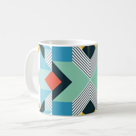 Abstract geometrisch patroon. koffiemok (Voorkant links)