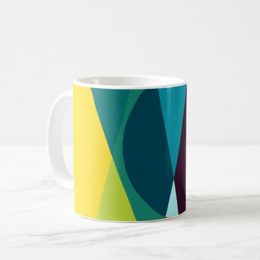 Abstract geometrisch patroon koffiemok (Voorkant links)