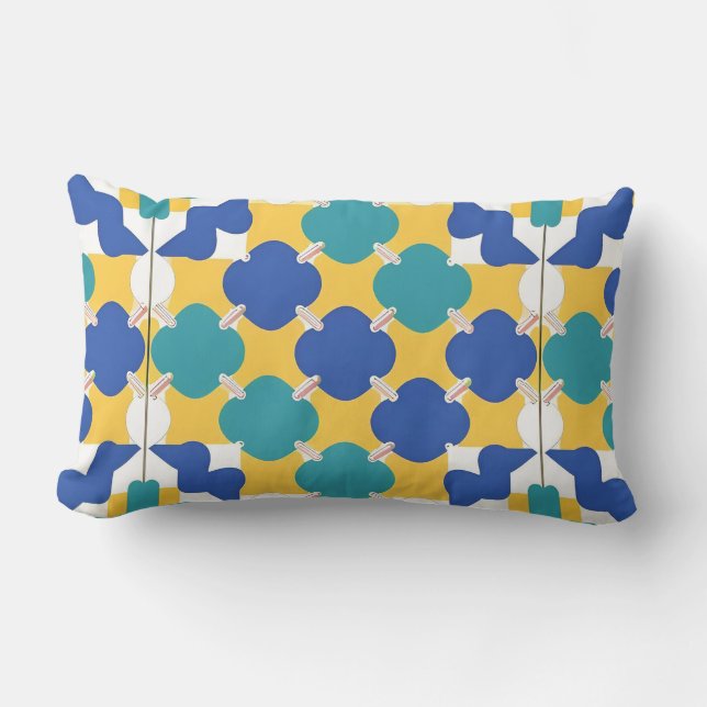 Abstract Geometrisch Patroon Kussen (Voorkant)