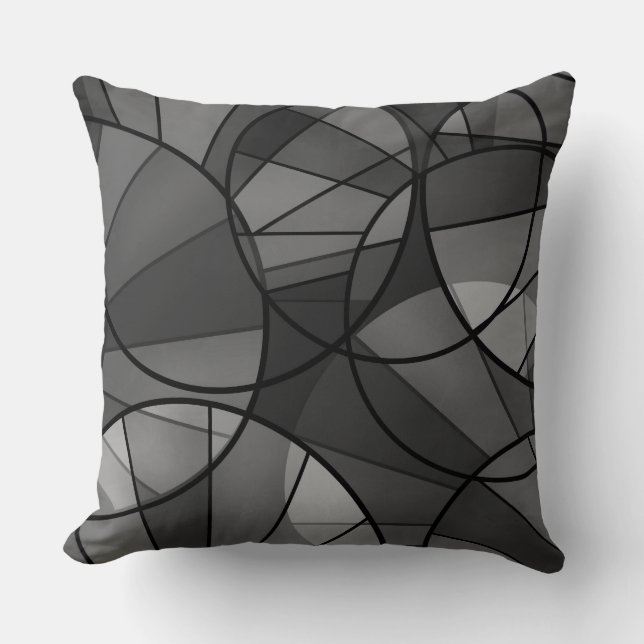 Abstract geometrisch patroon kussen (Voorkant)