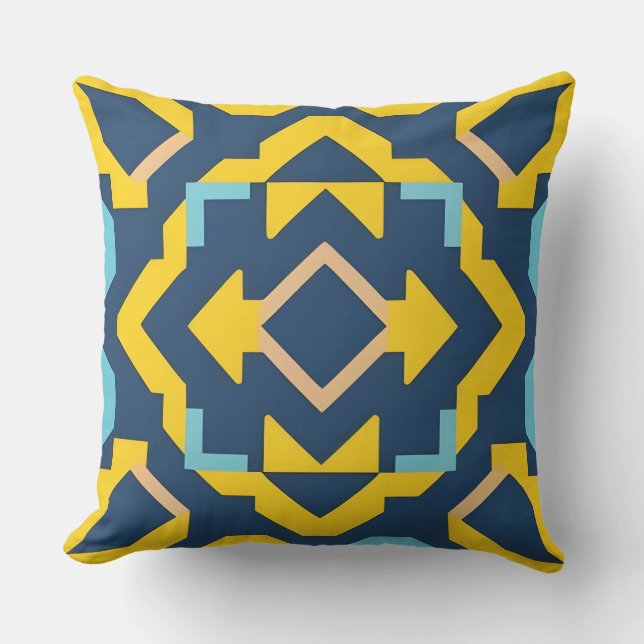 Abstract geometrisch patroon kussen (Voorkant)