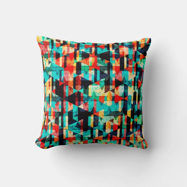 Abstract geometrisch patroon kussen (Voorkant)