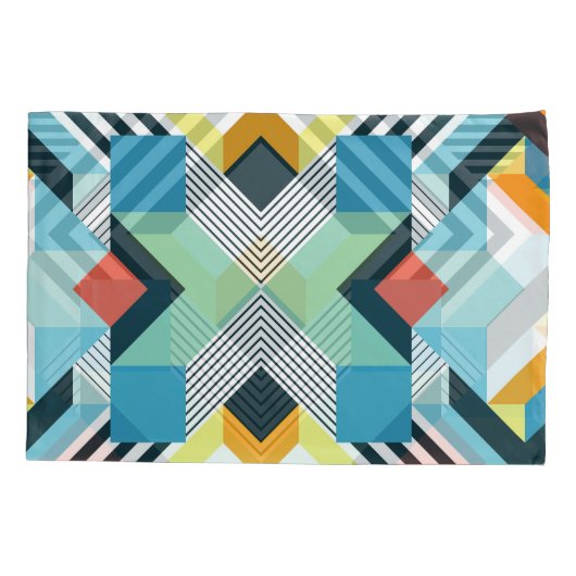 Abstract geometrisch patroon. kussensloop (Achterkant)