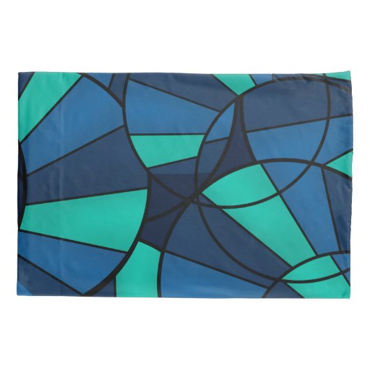 Abstract geometrisch patroon kussensloop (Achterkant)