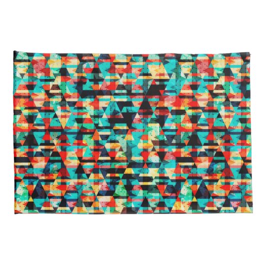 Abstract geometrisch patroon kussensloop (Achterkant-Rechts)
