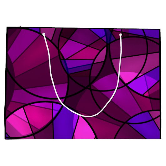 Abstract geometrisch patroon large cadeautasje (Achterkant)