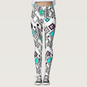 Abstract geometrisch patroon leggings (Voorkant)