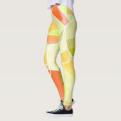Abstract geometrisch patroon leggings (Links)