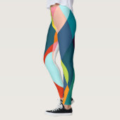 Abstract geometrisch patroon leggings (Links)