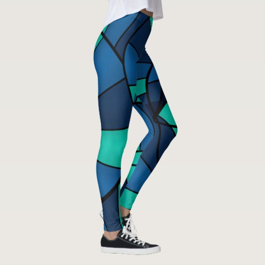 Abstract geometrisch patroon leggings (Rechts)