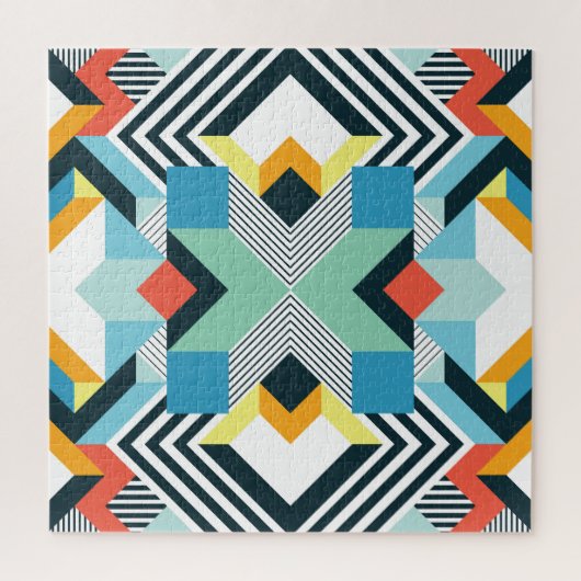 Abstract geometrisch patroon. legpuzzel (Verticaal)