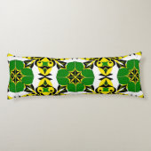 Abstract geometrisch patroon lichaamskussen (Achterkant)