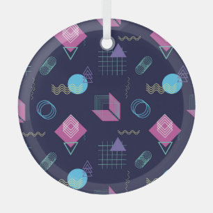 Abstract geometrisch patroon, lijnvormen. glas ornament