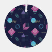 Abstract geometrisch patroon, lijnvormen. glas ornament (Achterkant)