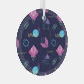 Abstract geometrisch patroon, lijnvormen. glas ornament (Voorkant Rechts)