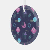 Abstract geometrisch patroon, lijnvormen. glas ornament (Voorkant links)