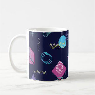 Abstract geometrisch patroon, lijnvormen. koffiemok