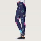 Abstract geometrisch patroon, lijnvormen. leggings (Links)