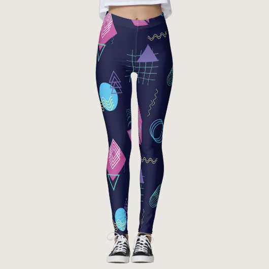Abstract geometrisch patroon, lijnvormen. leggings (Voorkant)