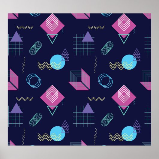 Abstract geometrisch patroon, lijnvormen. poster (Voorkant)