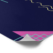 Abstract geometrisch patroon, lijnvormen. poster (Hoek)