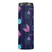 Abstract geometrisch patroon, lijnvormen. thermosbeker (Achterkant)