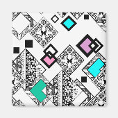 Abstract geometrisch patroon magneet (Voorkant)