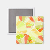 Abstract geometrisch patroon magneet (Voorkant / Achterkant)