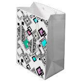 Abstract geometrisch patroon medium cadeauzakje (Achterkant Gekanteld)