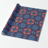 Abstract geometrisch patroon met afwisselend rode cadeaupapier (Uitgerold)
