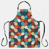 Abstract geometrisch patroon met bladeren, druppel schort (Voorkant)