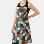 Abstract geometrisch patroon met bladeren, druppel schort (Insitu)