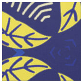 Abstract geometrisch patroon met blauwe gele drieh stof (Close Up)