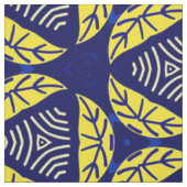 Abstract geometrisch patroon met blauwe gele drieh stof (Swatch)