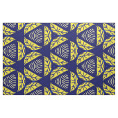 Abstract geometrisch patroon met blauwe gele drieh stof (Fat Quarter)