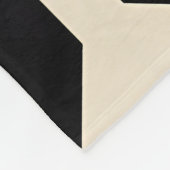 Abstract geometrisch patroon met contrasterend zwa fleece deken (Hoek)